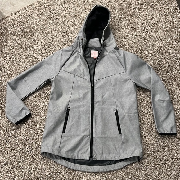 Outdoor Collection By 26 International Gray Jacket with Hood - Picture 5 of 13